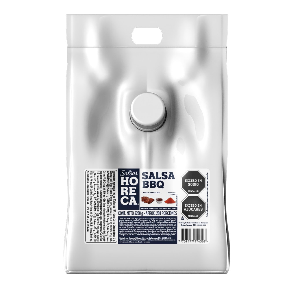 Salsa de BBQ Practibolsa Horeca