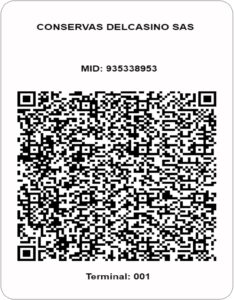 Código QR para pago de pedidos y/o facturas