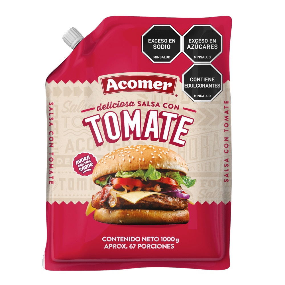 Salsa Con Tomate Bolsa 1000g Acomer