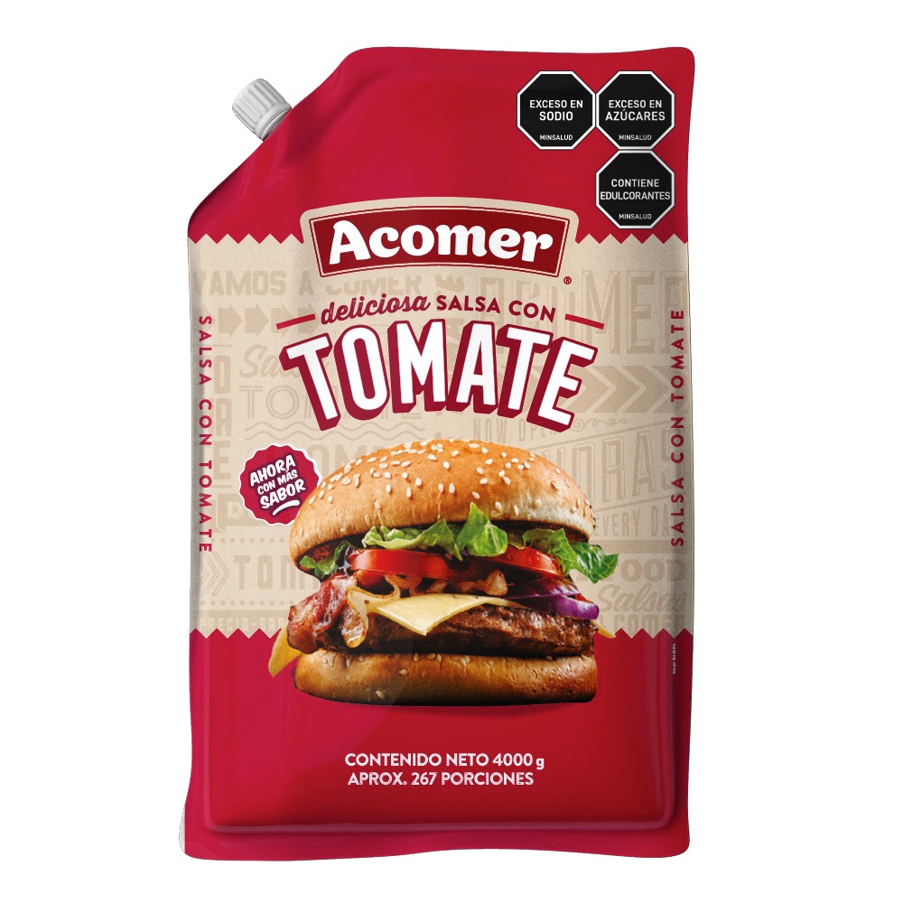 Salsa Con Tomate Bolsa 4000g Acomer