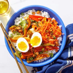 Tazón de arroz con Ají Dulce Picante de Lulo