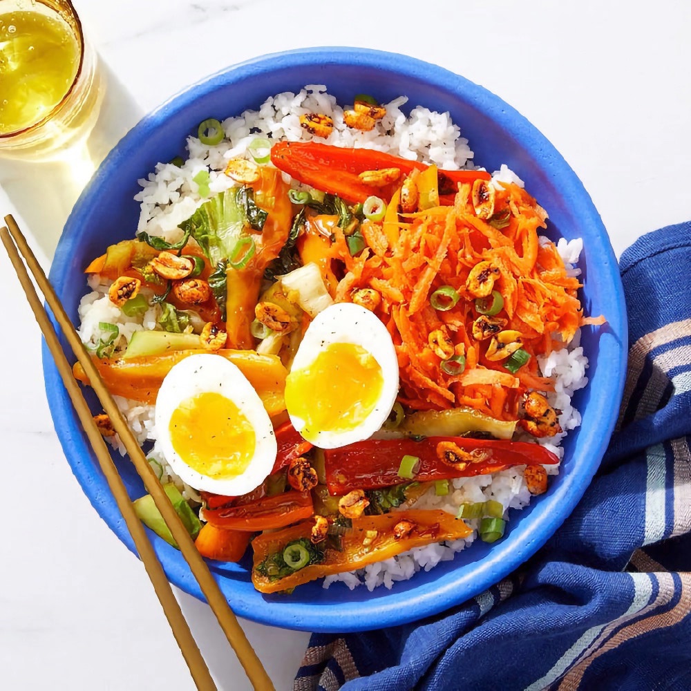 Tazón de arroz con Ají Dulce Picante de Lulo